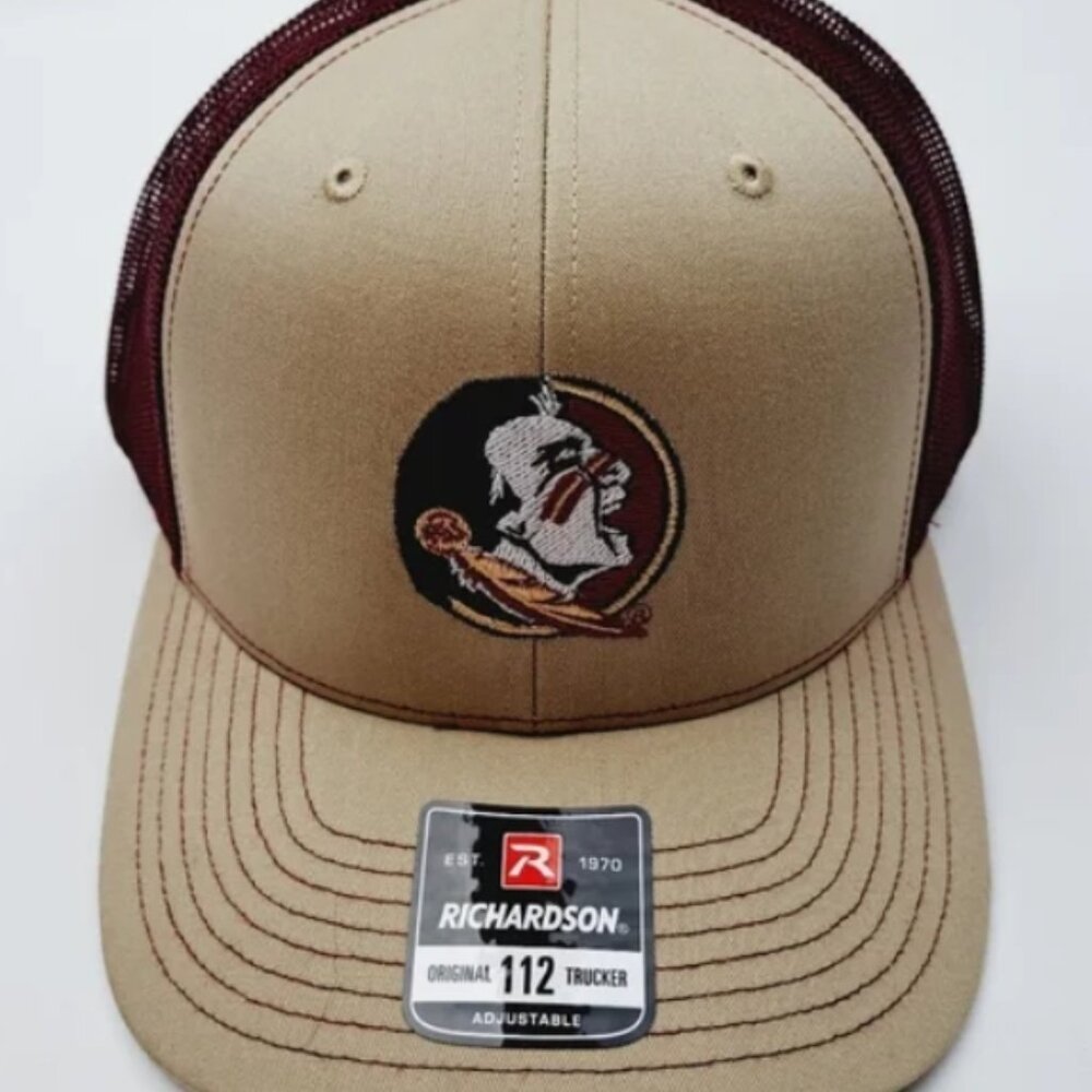 Florida State Seminoles Richardson 112 Trucker Mesh Snapback Cap Hat Embroidered - Picture 2 of 4